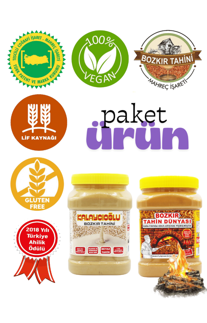 Multipack - Bozkır Tahin Dünyası Kepeksiz 935 Gr & Kalaycıoğlu Beyaz Tahin 935 Gr.