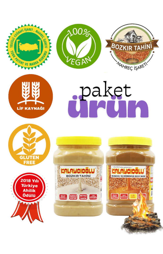 Multipack - Kalaycıoğlu Beyaz Tahin 935 Gr. & Kalaycıoğlu Kepeksiz Tahin 935 Gr.