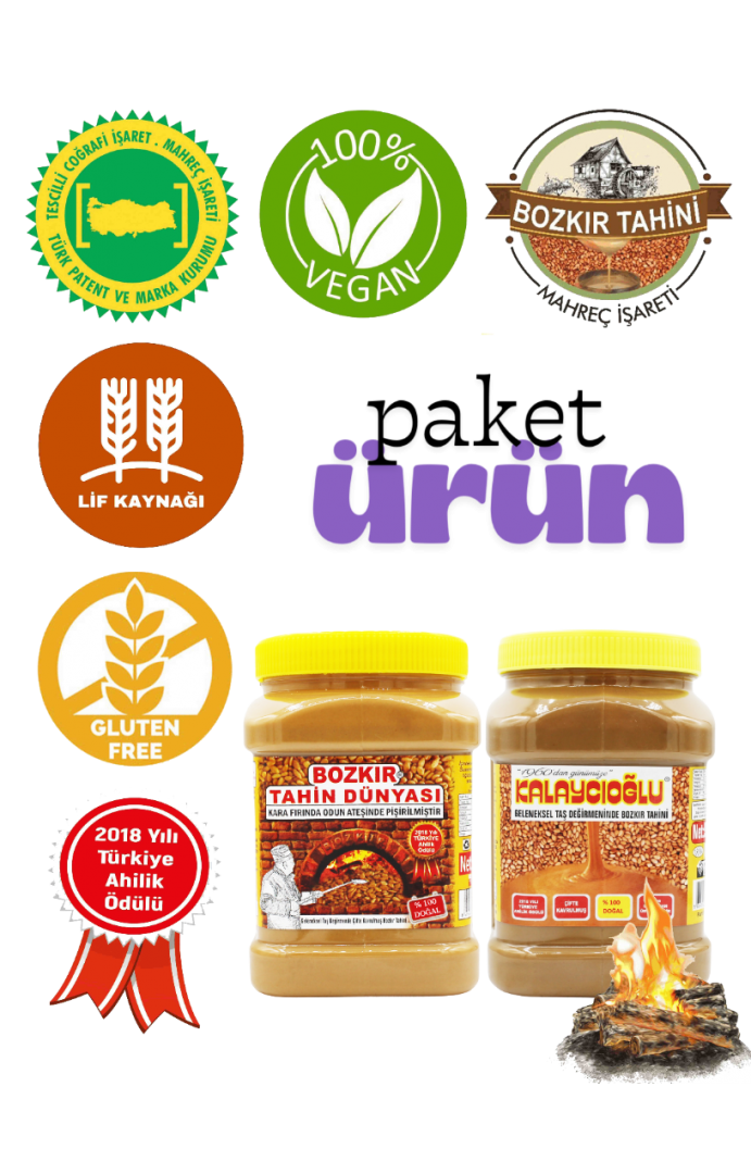 Multipack - Bozkır Tahin Dünyası Kepeksiz 935 Gr & Kalaycıoğlu Kepeksiz Tahin 935 Gr.